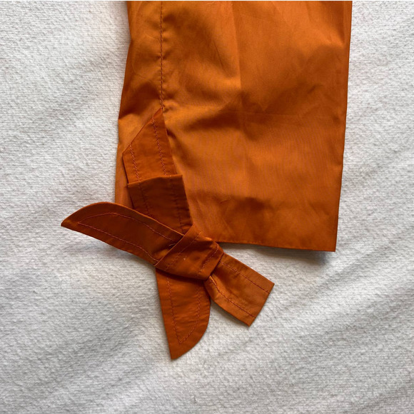 Cole Haan Orange Zip Up Lined Trench Coat-M - Picture 7 of 15